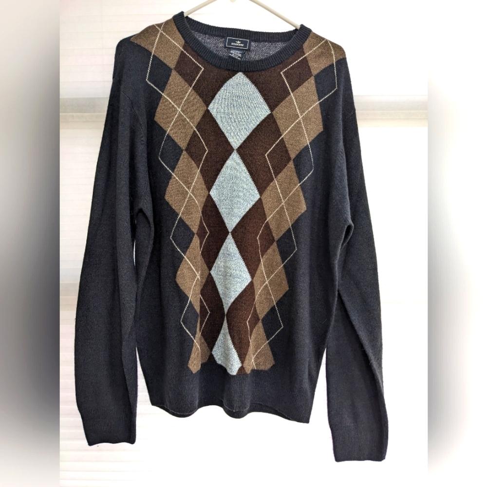 Dockets Argyle Sweater Large